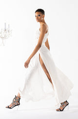 WHAT YOU CALL IT HIGH SLIT MAXI DRESS