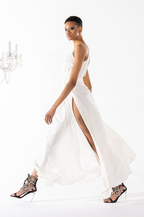 WHAT YOU CALL IT HIGH SLIT MAXI DRESS