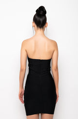 WHAT YOU NEED BANDAGE CORSET TOP MINI DRESS