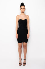 WHAT YOU NEED BANDAGE CORSET TOP MINI DRESS