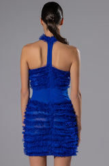 WHATEVER I SAY MESH TEXTURED MINI DRESS