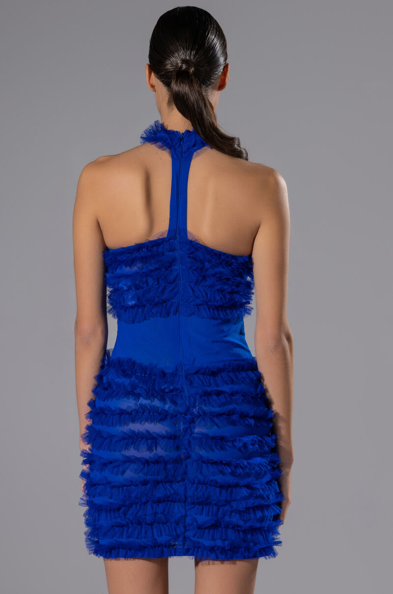 WHATEVER I SAY MESH TEXTURED MINI DRESS