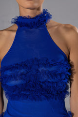 WHATEVER I SAY MESH TEXTURED MINI DRESS