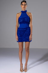 WHATEVER I SAY MESH TEXTURED MINI DRESS