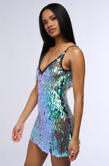 WHERE THE PEOPLE ARE SEQUIN MINI DRESS