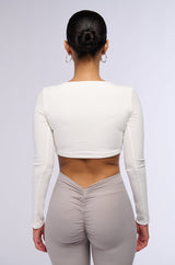 WHERE YA AT RIBBED LONG SLEEVE