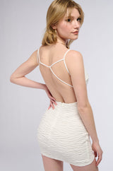 WHITNEY TEXTURED MINI DRESS