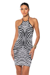 WILD CHILD ZEBRA PRINT MINI DRESS