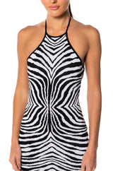 WILD CHILD ZEBRA PRINT MINI DRESS