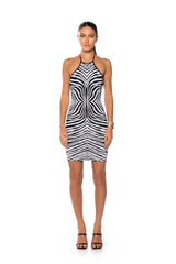 WILD CHILD ZEBRA PRINT MINI DRESS
