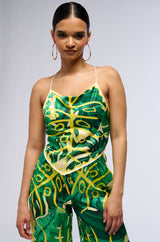 WILD FOX SATIN TOP