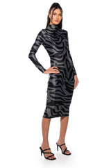 WILD NIGHTS EVERY NIGHT PRINTED MIDI DRESS