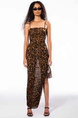 WILD SIDE MESH MAXI DRESS