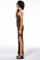 WILD SIDE MESH MAXI DRESS