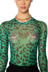 WILD THOUGHTS LONG SLEEVE MESH BODYSUIT