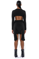 WISH YOU WERE OPEN BACK MINI DRESS