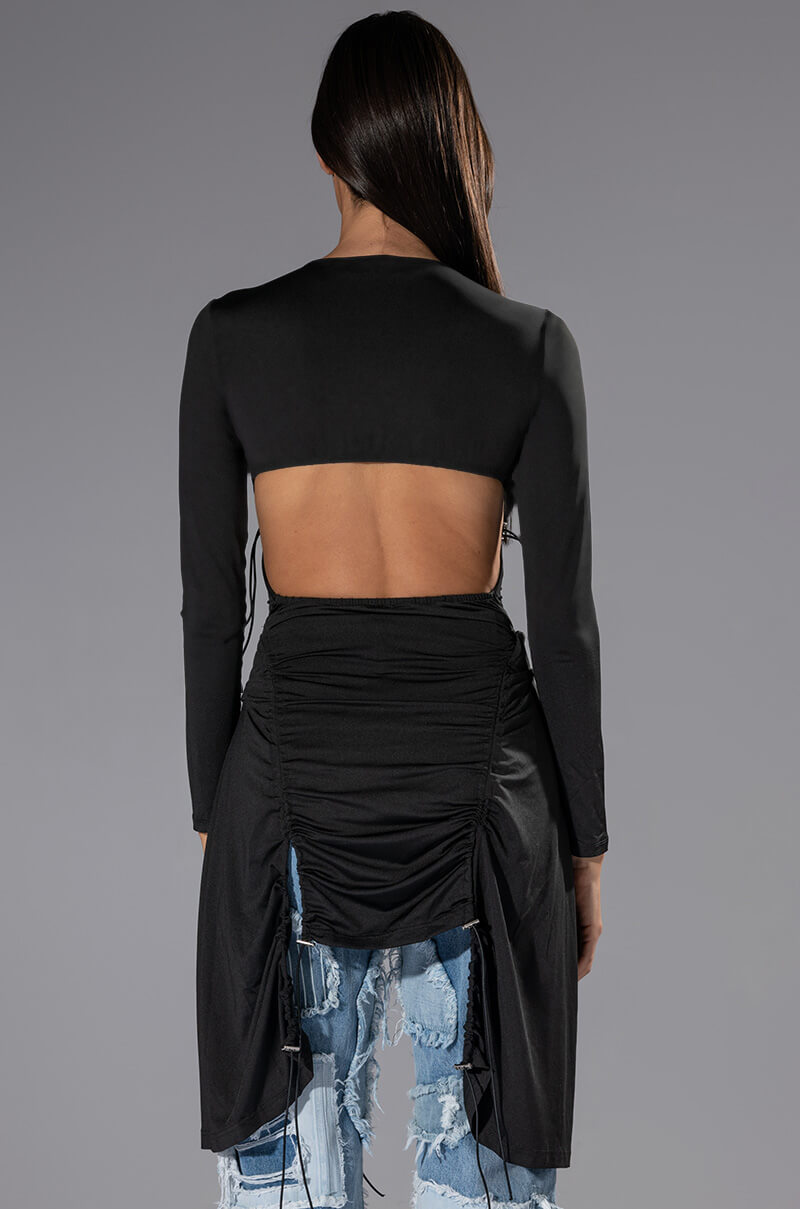 WISH YOU WERE OPEN BACK MINI DRESS