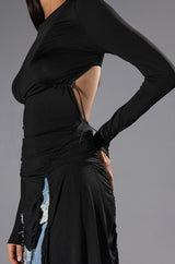 WISH YOU WERE OPEN BACK MINI DRESS