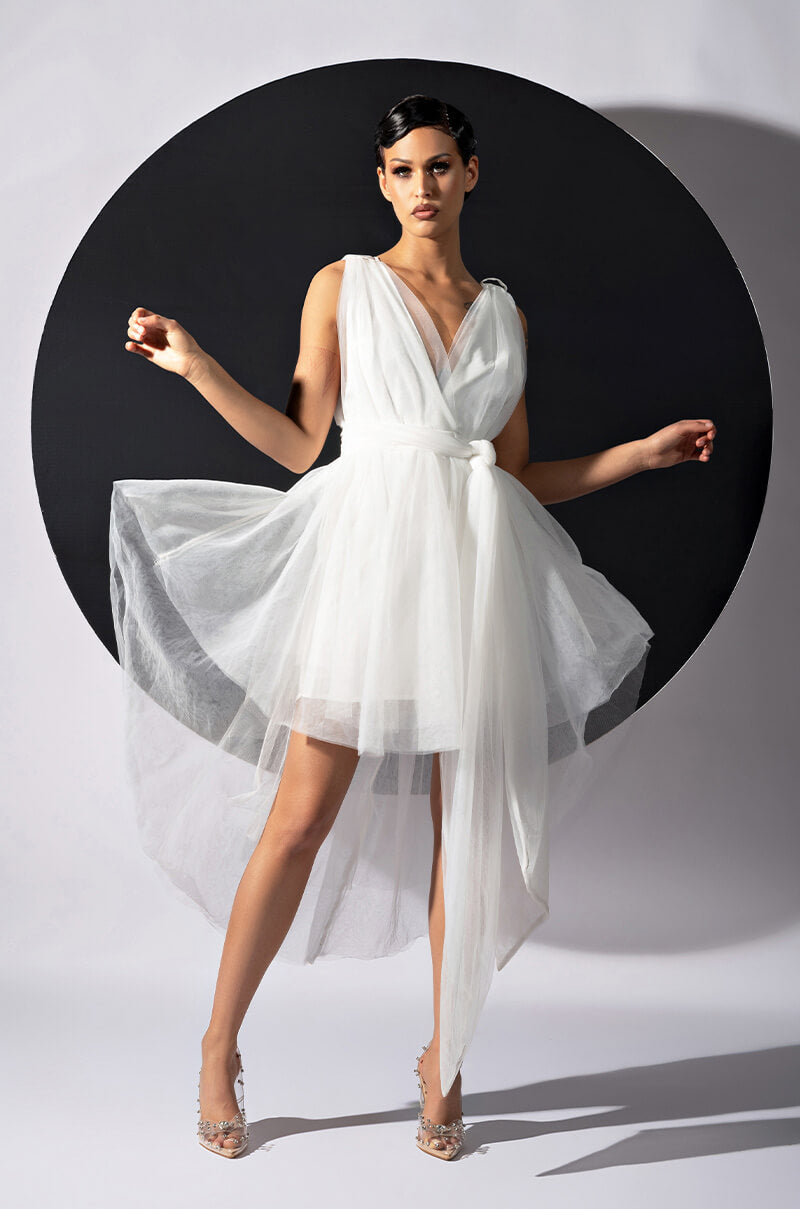 WOKE UP LIKE THIS MINI TULLE DRESS