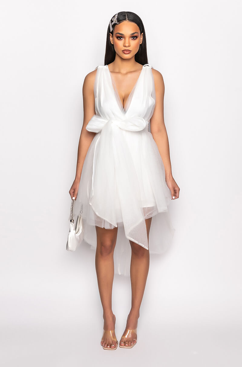 WOKE UP LIKE THIS MINI TULLE DRESS