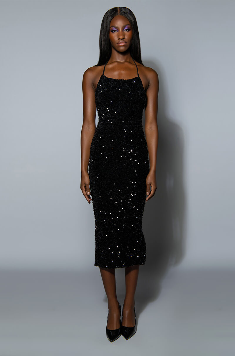 WONDERLAND SEQUIN MAXI DRESS