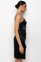 WRAP IT UP SATIN MAXI DRESS