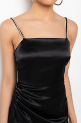 WRAP IT UP SATIN MAXI DRESS