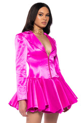 WREN LONG SLEEVE FIT AND FLARE MINI DRESS