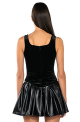 WRONG DECISIONS PLEATED MINI DRESS