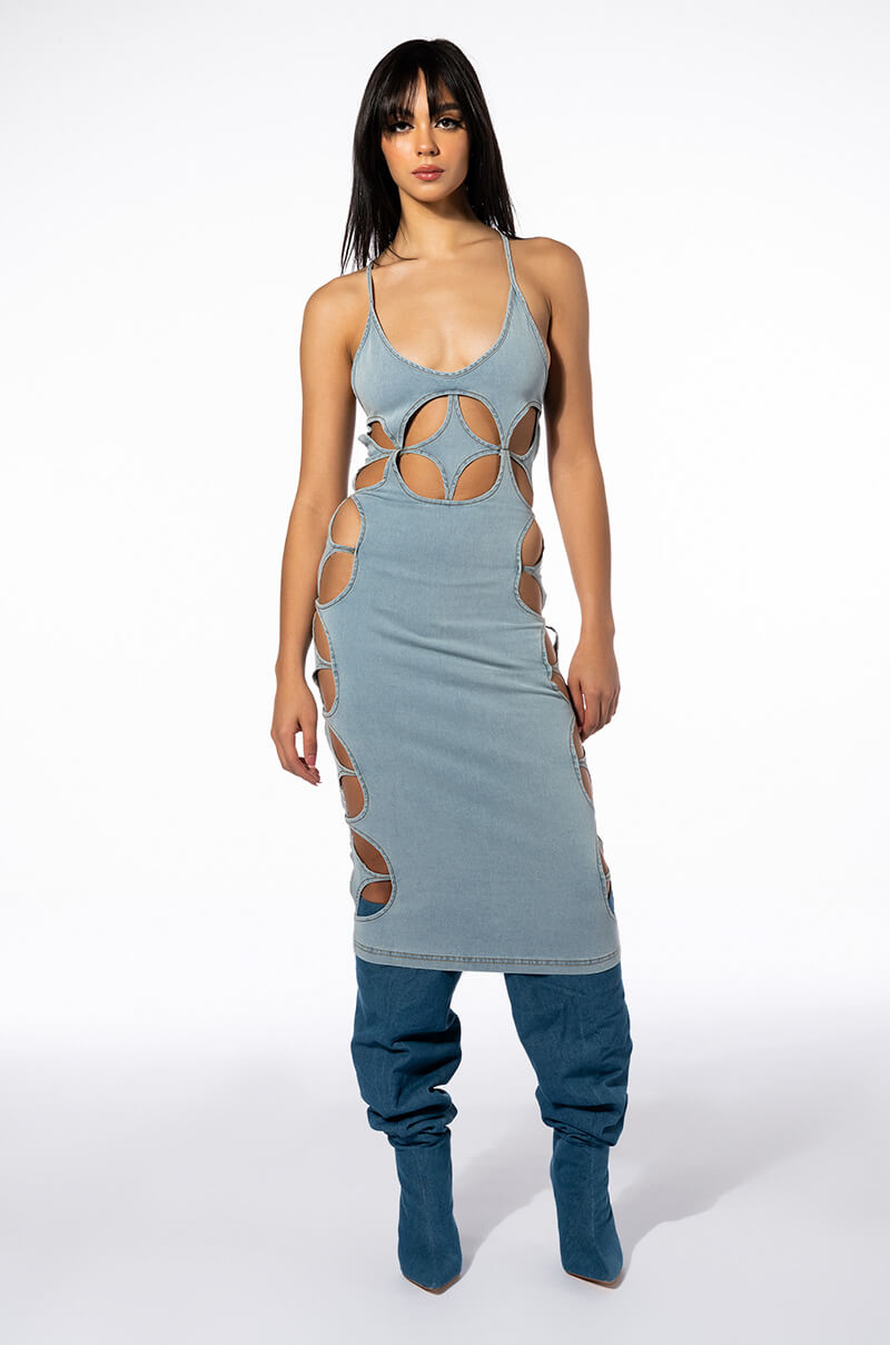 DIAMOND CUT OUT DRESS