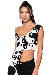 ONE STEP AT A TIME DENIM TOP