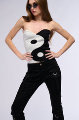 YIN AND YANG TUBE TOP