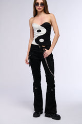 YIN AND YANG TUBE TOP