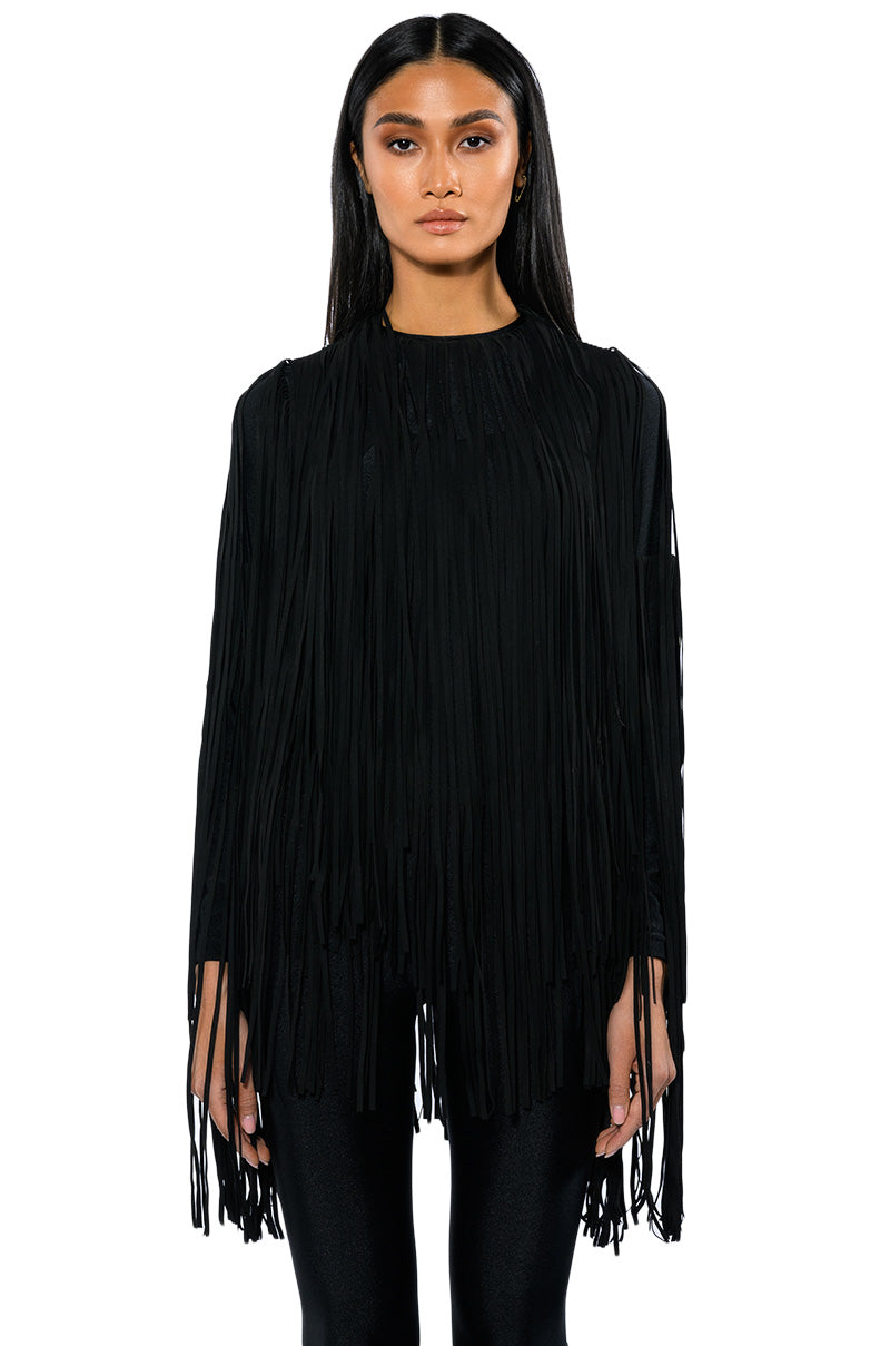 YOU ARE TROUBLE SLEEVELESS STATEMENT TOP
