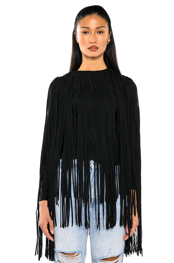 YOU ARE TROUBLE SLEEVELESS STATEMENT TOP