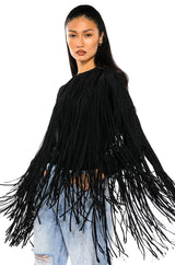 YOU ARE TROUBLE SLEEVELESS STATEMENT TOP