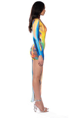 YOU NEVER KNOW FITTED ASYMMETRICAL MINI DRESS