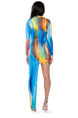 YOU NEVER KNOW FITTED ASYMMETRICAL MINI DRESS