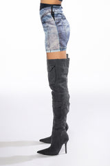 YOU THOUGHT WRONG PRINTED MESH SKIRT AND TOP SET