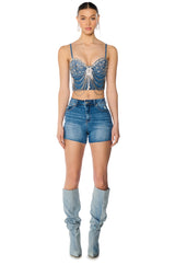 YOUR FAVORITE WHISKERED DENIM SHORT