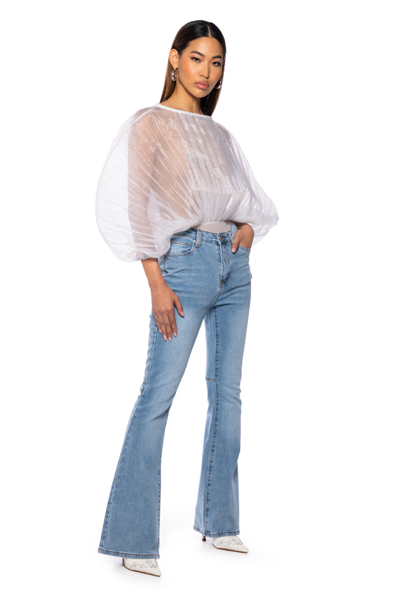 YOUR PRETTIEST PROBLEM PLEATED BODYSUIT