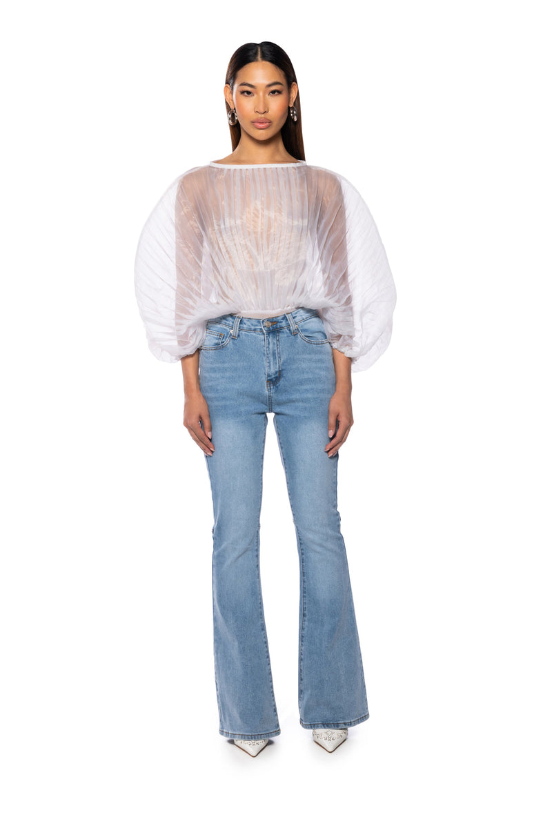 YOUR PRETTIEST PROBLEM PLEATED BODYSUIT