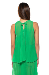 YOUR ULTIMATE PLEATED TANK IN GREEN