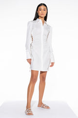 YOU'RE EVERYTHING BUTTON UP MINI DRESS
