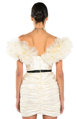 YOU'RE THE ONE THAT I WANT CORSET PUFF SLEEVE MINI DRESS