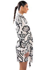 YOURS TRULY LONG SLEEVE MINI DRESS