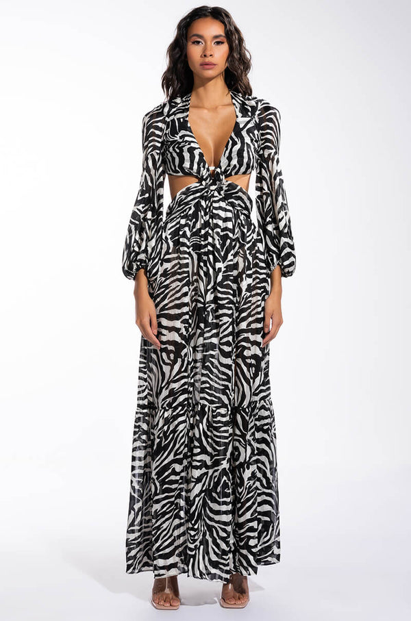 ZEBRA VIBEZ MAXI DRESS