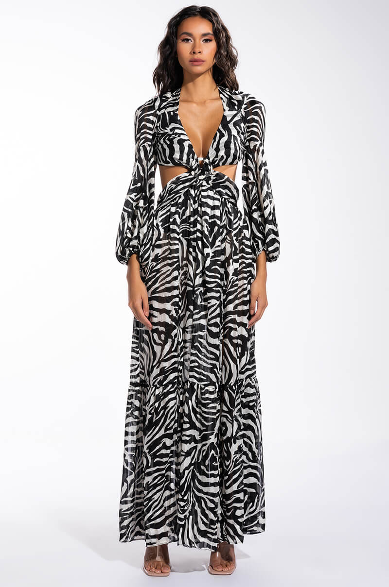 ZEBRA VIBEZ MAXI DRESS