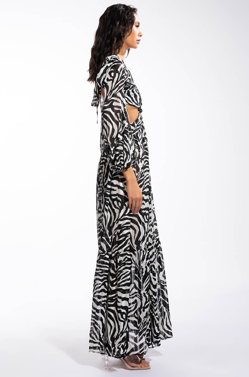 ZEBRA VIBEZ MAXI DRESS