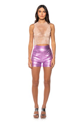 ZELDA RHINESTONE MESH SLEEVELESS TOP IN BLUSH PINK